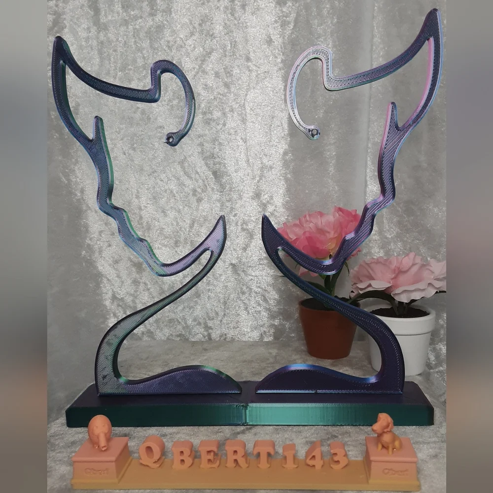 Handmade Earring Stand 3D Printed Chameleon Color